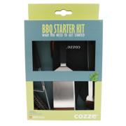 Cozze BBQ-set med spatel, grilltång, grillborste och grillhandske