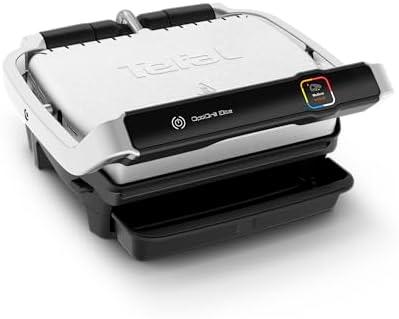 Tefal OptiGrill Elite GC750D12 kontaktgrill i rostfritt stål med display