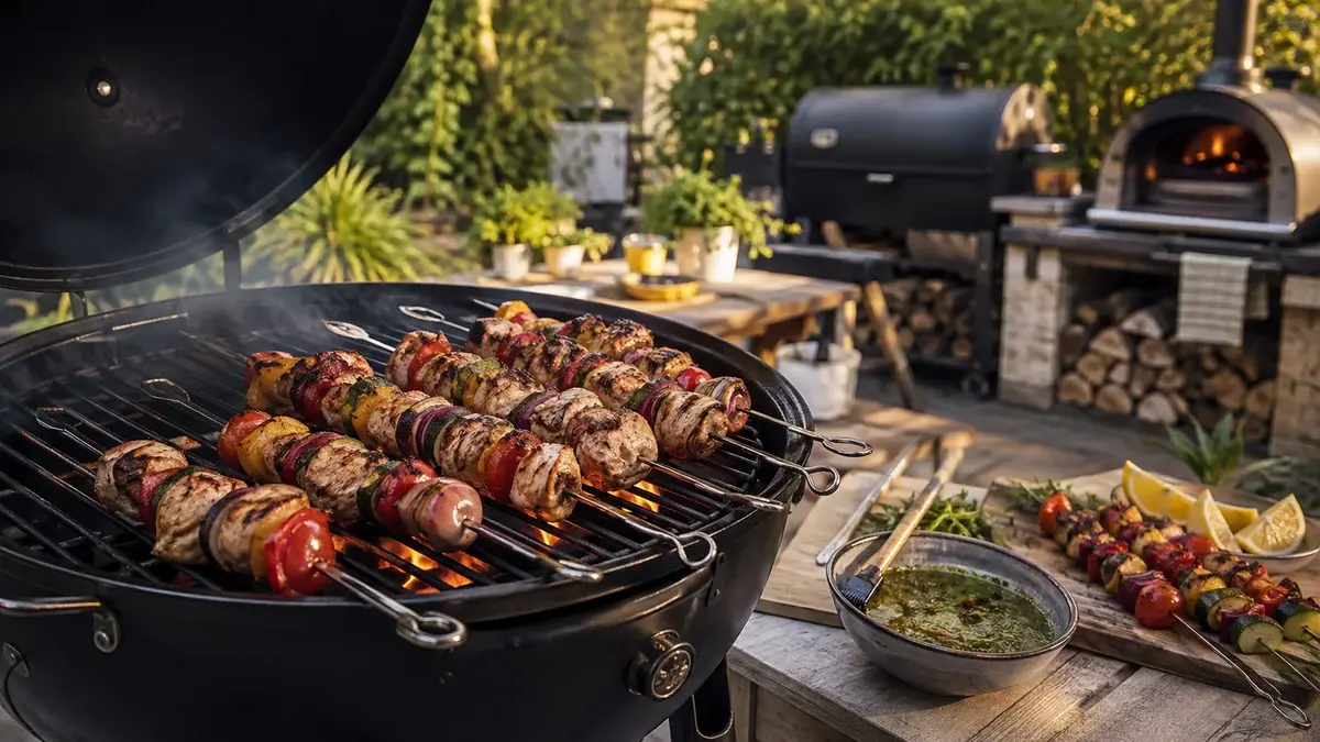 Grillspett & rotisseri 2026 – guide till spett, kebab och helstekt | Grillklar