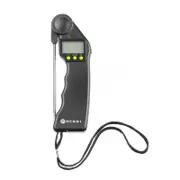Svart Hendi instickstermometer med LCD-display och hopfälld metallsond